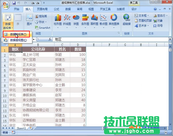 Excel如何利用透视表制作汇总报表