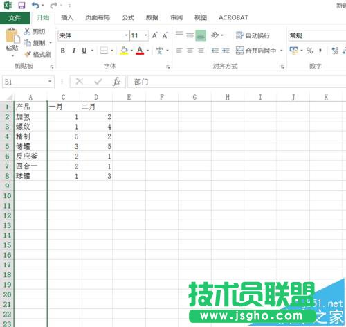 Excel2016表格中的列要怎么隐藏和取消隐藏?