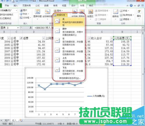 EXCEL折线图要怎么添加数据标记?