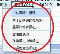EXCEL里出现#DIV/0!错误提示是什么意思?