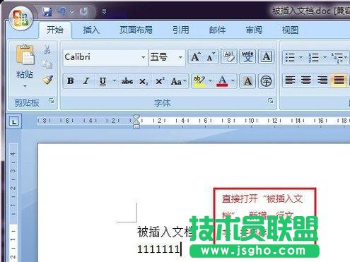 word学习之插入文档对象的步骤