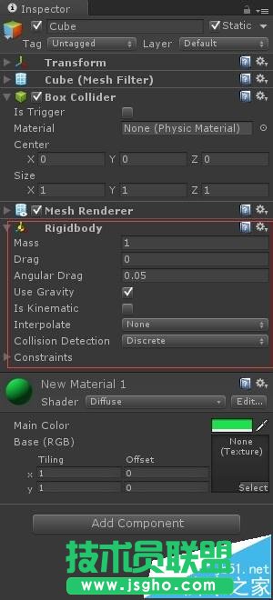 unity3d如何制作rigidbody刚体