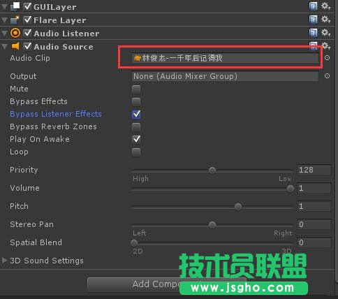 Unity3D 5.x如何添加背景音乐