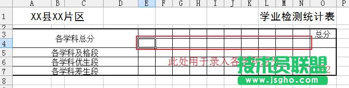 WPS表格做片区成绩统计教程