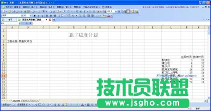 WPS表格怎样制作进度计划横道图  三联
