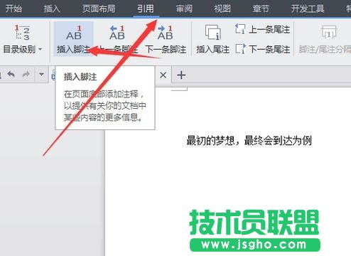 Word怎么插入脚注 三联