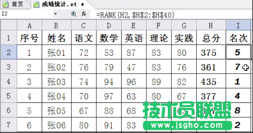WPS表格怎样制作成绩统计模版  三联