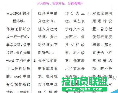 word怎么进行分栏排版