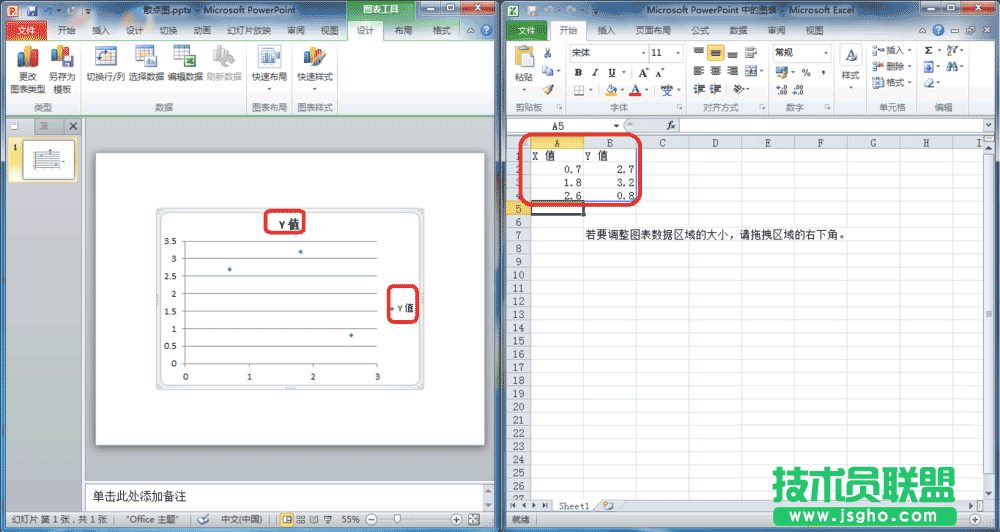 PowerPoint如何制作散点图