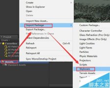 Unity3D天空盒子素材如何添加
