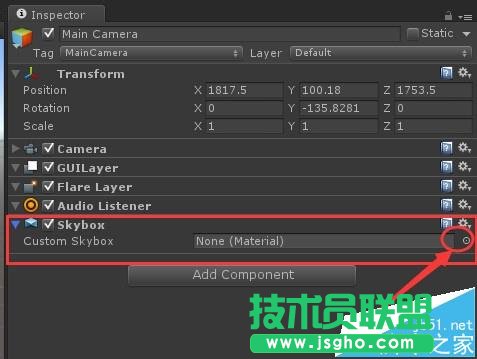 Unity3D天空盒子素材如何添加