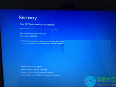 Win10系统开不了机出现Recovery蓝屏问题怎么办？