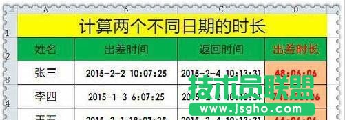 excel表格怎么算时间差