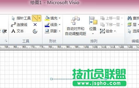 VISIO中如何绘制三维正方体图形