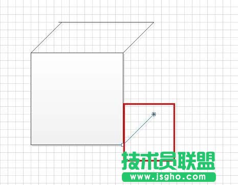 VISIO中如何绘制三维正方体图形