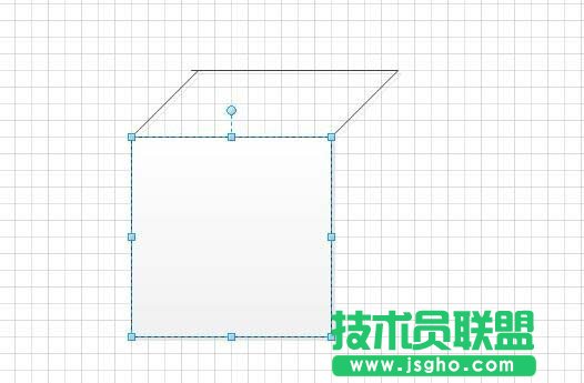 VISIO中如何绘制三维正方体图形
