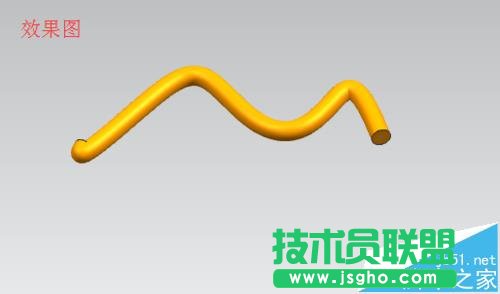 UG如何使用扫掠命令绘制弯曲物体