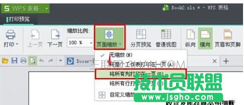 WPS表格怎么实现缩放打印