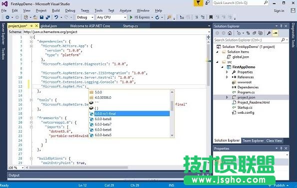 ASP.NET Core Project.json文件详解