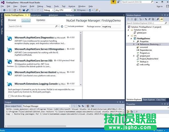 ASP.NET Core Project.json文件详解