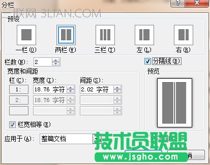 word加竖分割线