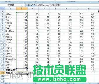 excel如何计算出及格率 三联