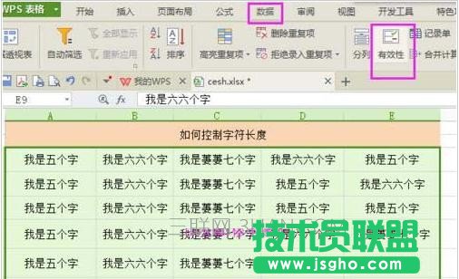 Excel表格怎么控制文字输入长度