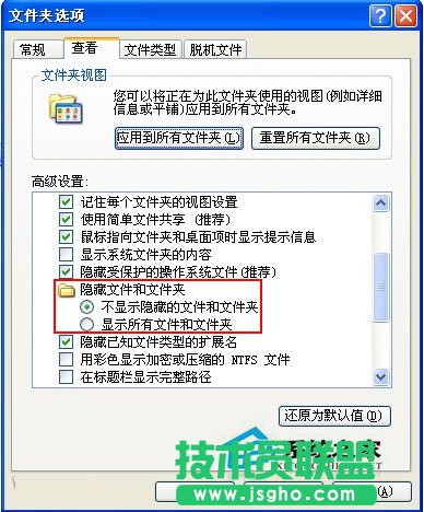 新萝卜家园WinXP系统找回资源管理器里的文件夹选项的方法(3)