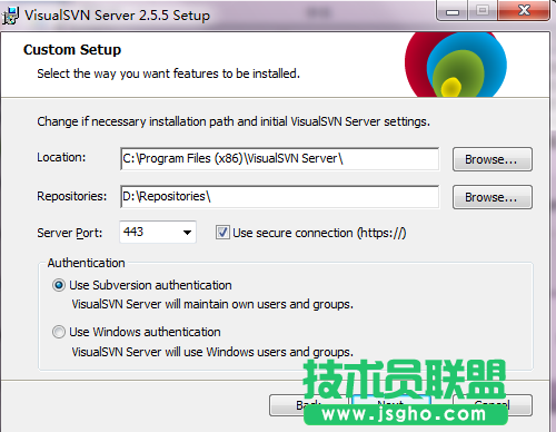 Windows下使用VisualSVN Server搭建SVN服务器
