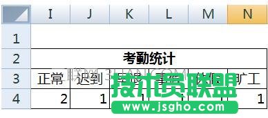 excel中如何制作考勤表