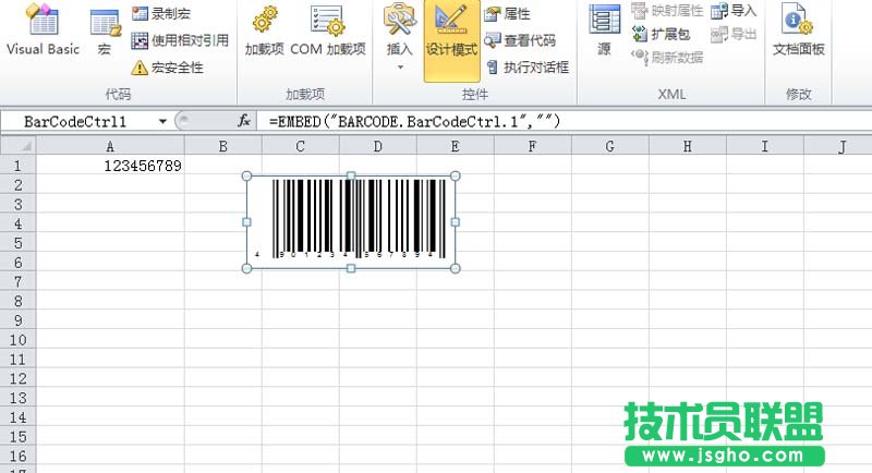 excel如何绘制出条形码图形