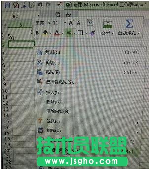 excel中输入01的方法 三联