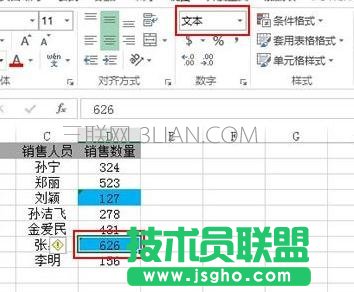 excel2013中如何突显数字