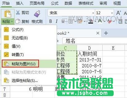 wps表格截图功能