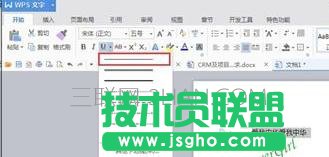 WPS版表格划线