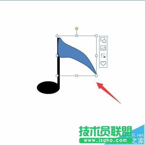 PPT中如何制作单音符符号
