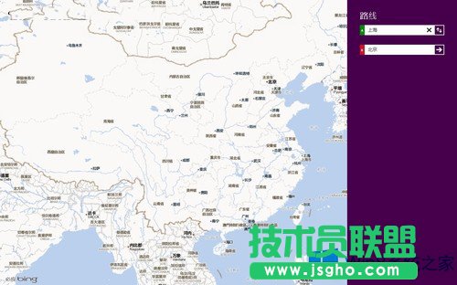 Win8系统使用地图路线查询功能的方法