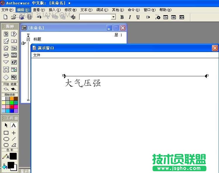 Authorware多媒体课件中如何插入文字