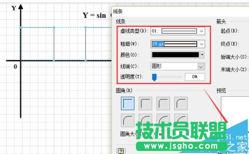 visio怎么绘制几何函数图