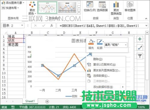 excel2013如何制作趋势图