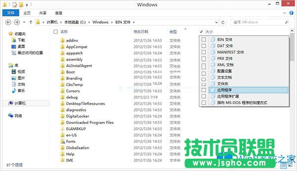 Win8系统怎么让文件按类型分组？