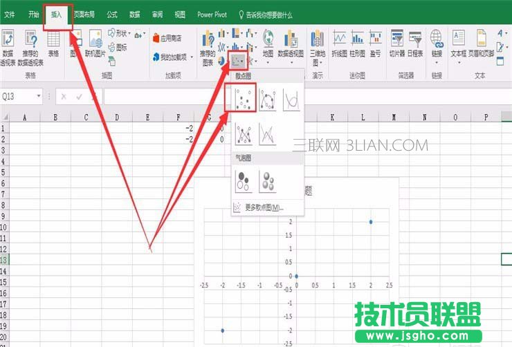 Excel表格中如何制作平面直角坐标系