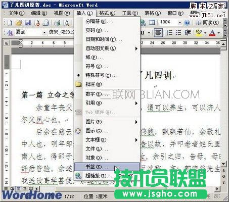 word书签如何去掉 三联