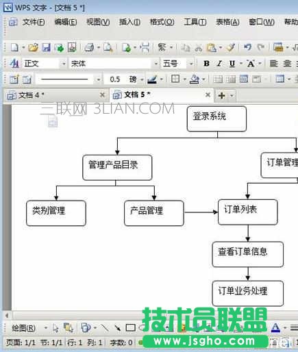 wps文字如何绘制流程图图文教程