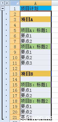 excel表格点击加号展开功能的创建教程