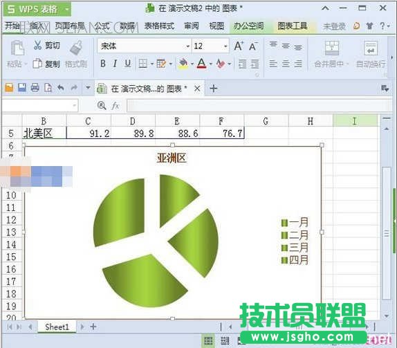 wps演示怎么做柱状图