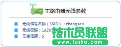 记录主路由器的无线参数