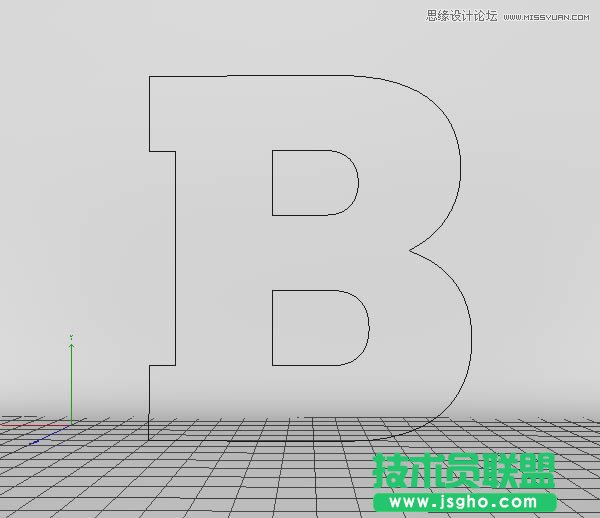 Photoshop结合C4D制作三维立体艺术字母B