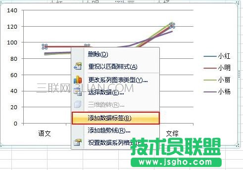 excel2007如何插入图表标签