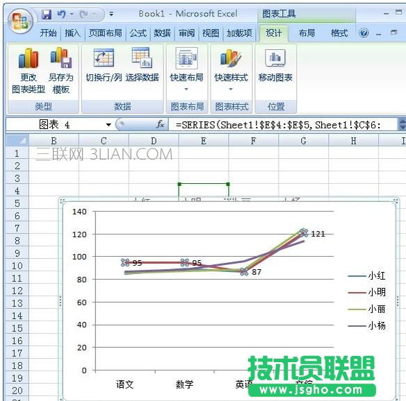 excel2007如何插入图表标签